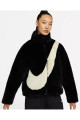 Ladies Oversized Faux Fur Swoosh Logo Jacket ~ DO3791 010 Ladies Oversized Faux Fur Swoosh Logo Jacket ~ DO3791 010