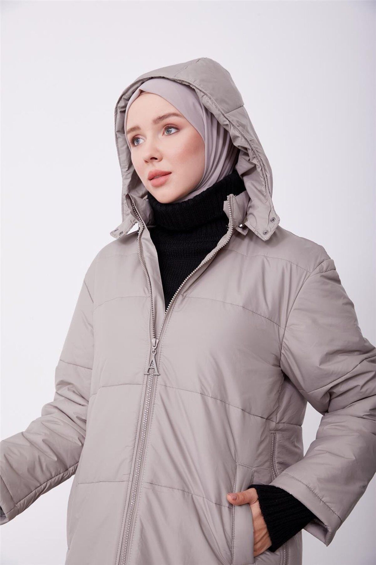 Seyyar Kapişonlu Mont 23k8605 Vizon Seyyar Kapişonlu Mont 23k8605 Vizon