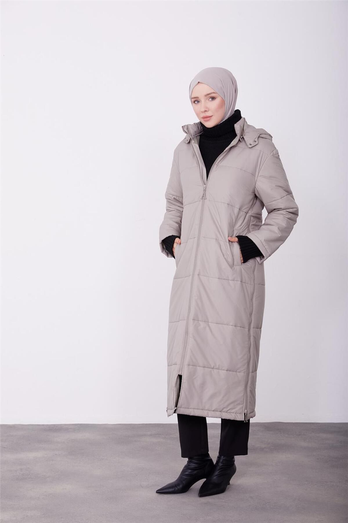 Seyyar Kapişonlu Mont 23k8605 Vizon Seyyar Kapişonlu Mont 23k8605 Vizon