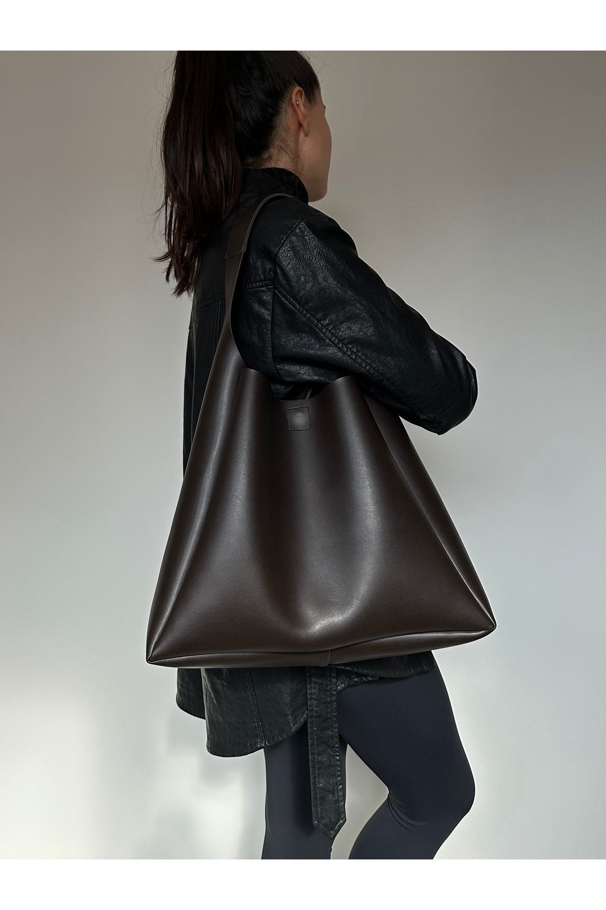 Kadın Shopper Acı Kahverengi Çanta Kadın Shopper Acı Kahverengi Çanta