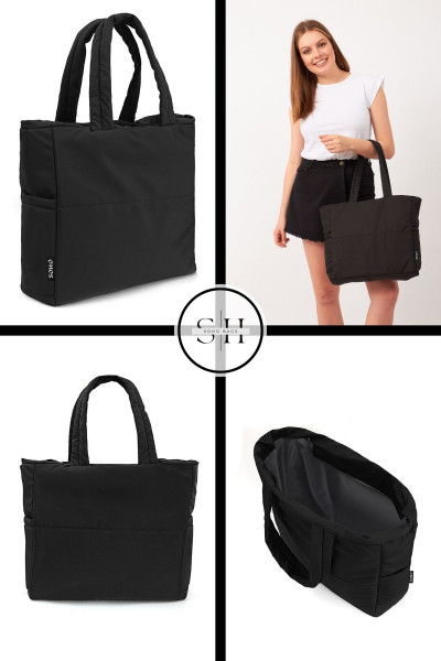 Orijinal Geniş Hacimli Su Geçirmez Puf Şişme Shopper Günlük Okul Spor İş İçin Omuz Ve Kol Çantası Orijinal Geniş Hacimli Su Geçirmez Puf Şişme Shopper Günlük Okul Spor İş İçin Omuz Ve Kol Çantası