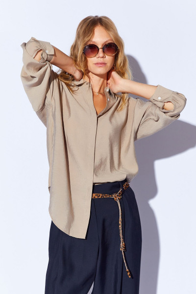 Toprak Modal Soft Dokulu Yumuşak Gizli Pat Detaylı Oversize Kadın Gömlek | Mks168262-01 Toprak Modal Soft Dokulu Yumuşak Gizli Pat Detaylı Oversize Kadın Gömlek | Mks168262-01