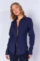 Lacivert Lİkralı Pamuk Kadın Gömlek | MKS166847-01 Lacivert Lİkralı Pamuk Kadın Gömlek | MKS166847-01
