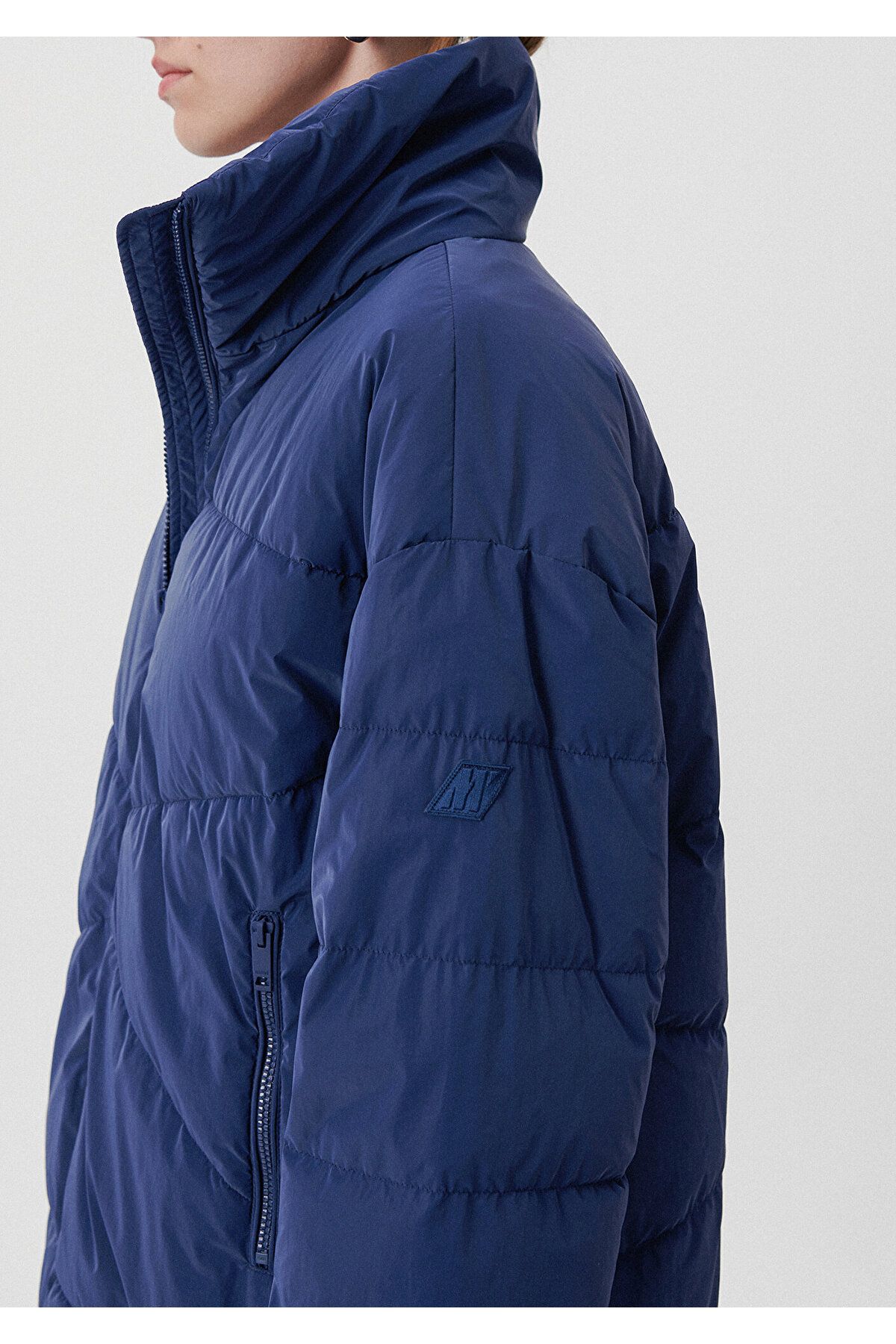 Premium Lacivert Şişme Mont Loose Fit / Bol Rahat Kesim 1110213-70491