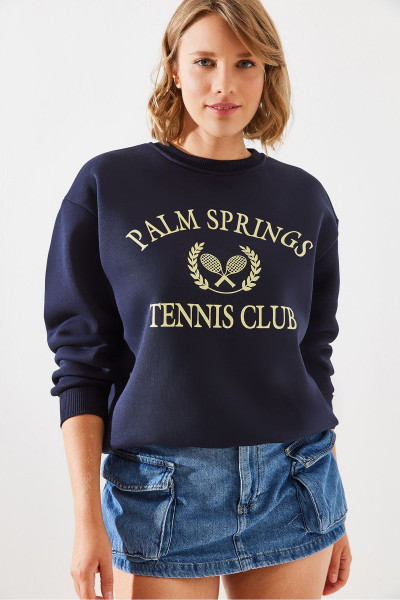Kadın Üç İplik Şardonlu Palm Springs Tenis Vintage Kolej Sweatshirt MBHS002 60601002 Kadın Üç İplik Şardonlu Palm Springs Tenis Vintage Kolej Sweatshirt MBHS002 60601002