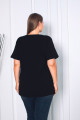 Yırtmaçlı Pamuklu Kadın V Yaka Büyük Beden T-shirt
