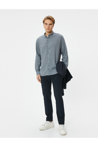 Slim Fit Gömlek Uzun Kollu Klasik Yaka Düğmeli Slim Fit Gömlek Uzun Kollu Klasik Yaka Düğmeli