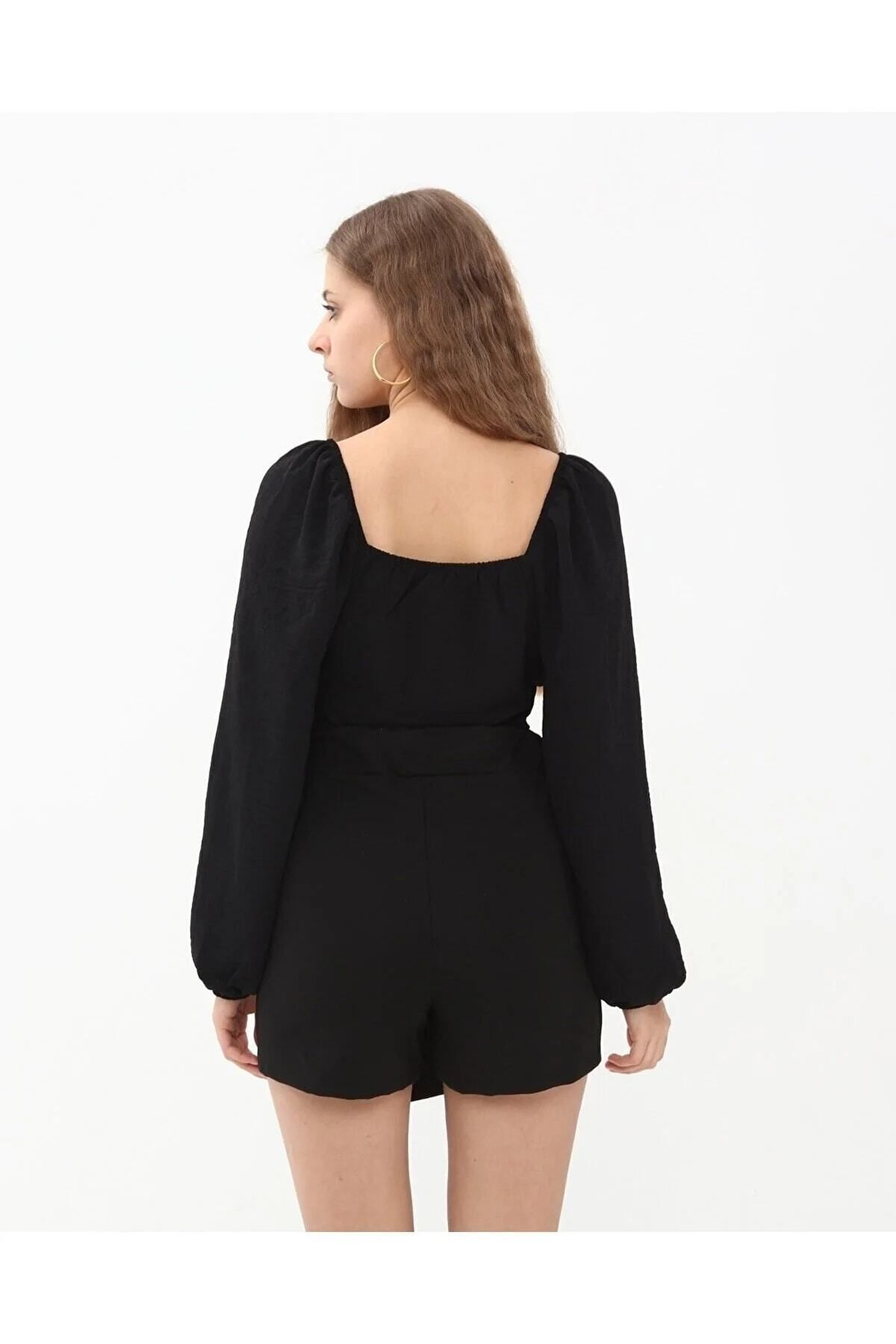 Siyah Kruvaze Zara Model Kapaklı Bermuda Mini Şort Etek Siyah Kruvaze Zara Model Kapaklı Bermuda Mini Şort Etek