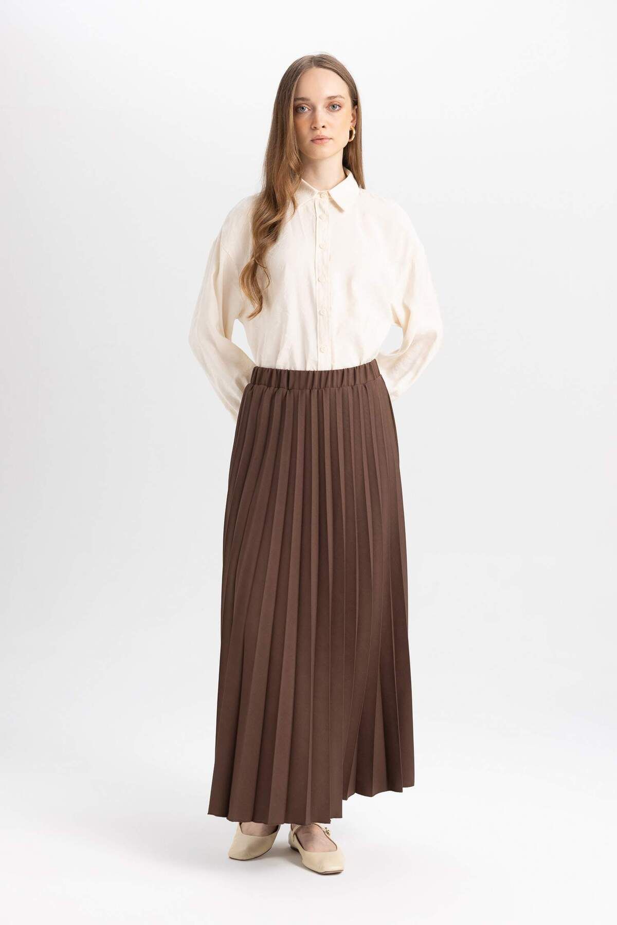 Pilise Esnek Belli Basic Düz Maxi Basic Etek 3173381 Pilise Esnek Belli Basic Düz Maxi Basic Etek 3173381