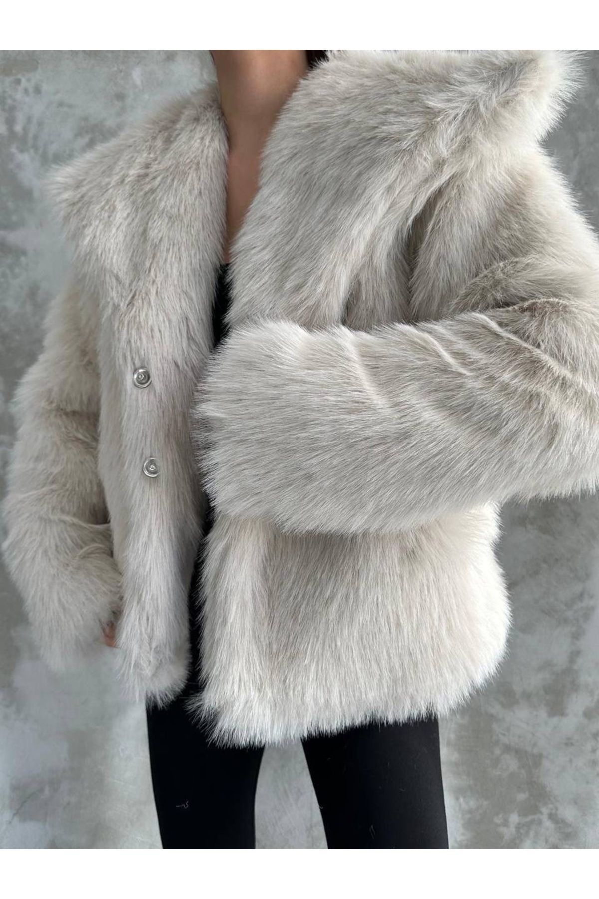 Kadın Siyah Premium Peluş Kışlık Suni Premium Kürk Mont Kadın Siyah Premium Peluş Kışlık Suni Premium Kürk Mont