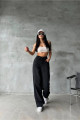 Siyah Baggy Kadın Kot Palazzo Wide Leg Straight Pantolon Jean Yüksek Bel Rahat Pantolon Trenç Siyah Baggy Kadın Kot Palazzo Wide Leg Straight Pantolon Jean Yüksek Bel Rahat Pantolon Trenç