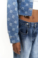 Mai Collection Darcey M Baskı Mavi Kısa Jean Ceket Mai Collection Darcey M Baskı Mavi Kısa Jean Ceket