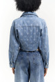 Mai Collection Darcey M Baskı Mavi Kısa Jean Ceket Mai Collection Darcey M Baskı Mavi Kısa Jean Ceket