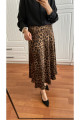 Leoparlı Ipek Saten Etek Leoparlı Ipek Saten Etek
