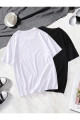 Unisex 2 Li Paket Siyah-beyaz Basic Oversize Penye T-shirt Tişört Unisex 2 Li Paket Siyah-beyaz Basic Oversize Penye T-shirt Tişört
