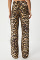 Kadın Siyah Bej Leopar Desenli Straight Jeans RH00029 Kadın Siyah Bej Leopar Desenli Straight Jeans RH00029