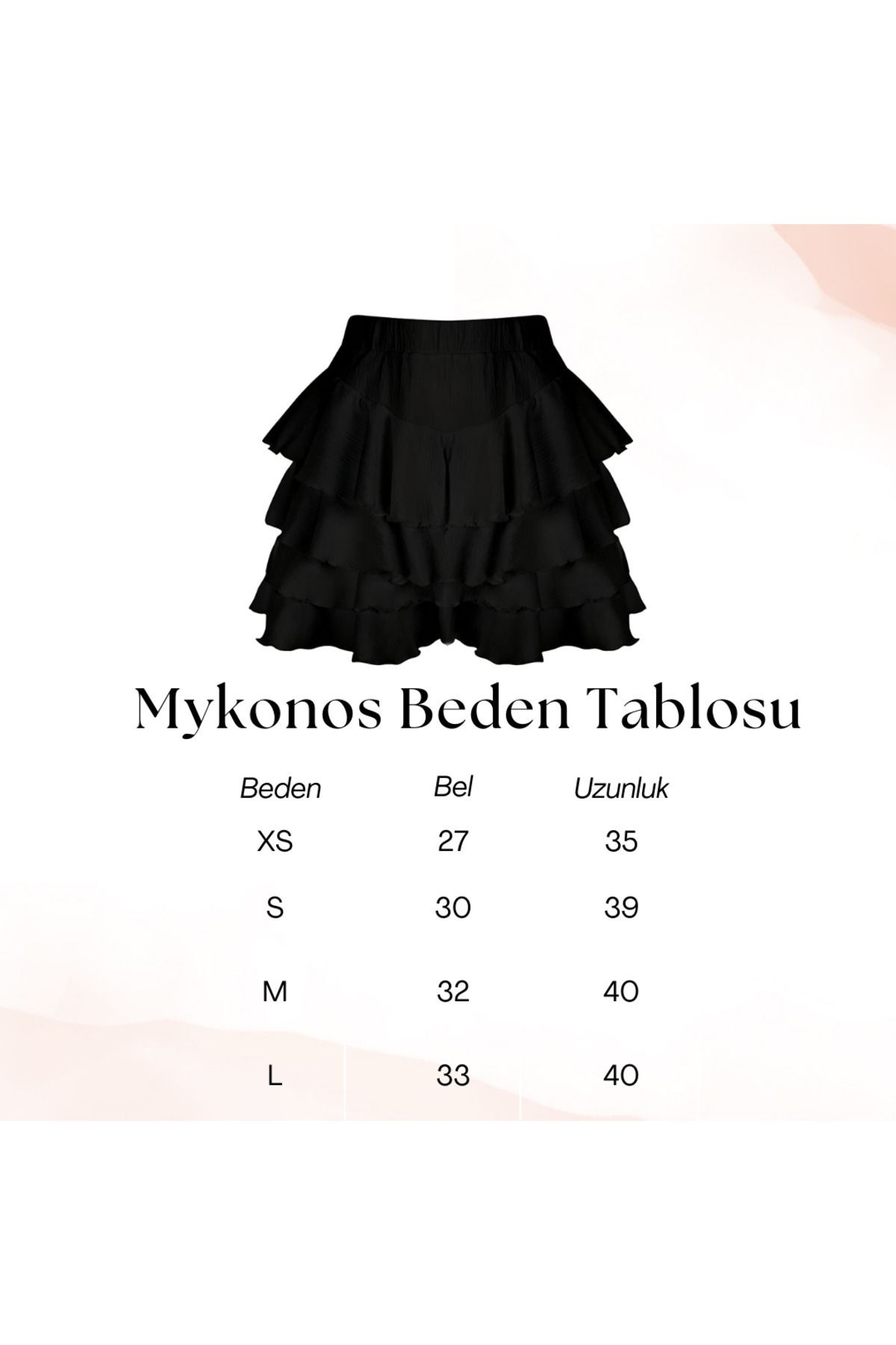 Mykonos Bordo Etek Mykonos Bordo Etek