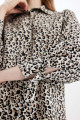 Relax Fit Leopar Desenli Uzun Kollu Gömlek Tunik D2608ax24au
