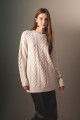Regular Fit Bisiklet Yaka Saç Örgü Desenli Triko Kazak Tunik B4284ax23wn Regular Fit Bisiklet Yaka Saç Örgü Desenli Triko Kazak Tunik B4284ax23wn