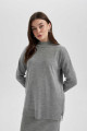 Regular Fit Yarım Balıkçı Yaka Basic Düz Triko Kazak Tunik B5609ax23wn Regular Fit Yarım Balıkçı Yaka Basic Düz Triko Kazak Tunik B5609ax23wn