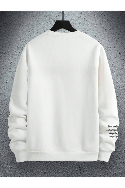 Unisex Kadın/Erkek NEVER Renkli Oversize Bisiklet Yaka Pamuklu Sweatshirt Unisex Kadın/Erkek NEVER Renkli Oversize Bisiklet Yaka Pamuklu Sweatshirt