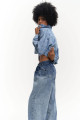 Mai Collection Darcey M Baskı Mavi Kısa Jean Ceket Mai Collection Darcey M Baskı Mavi Kısa Jean Ceket