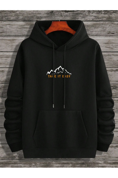 Unisex Kadın/Erkek TAKE Renkli Özel Baskılı Pamuklu Oversize Kapüşonlu Sweatshirt Unisex Kadın/Erkek TAKE Renkli Özel Baskılı Pamuklu Oversize Kapüşonlu Sweatshirt