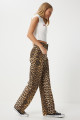Kadın Siyah Bej Leopar Desenli Straight Jeans RH00029 Kadın Siyah Bej Leopar Desenli Straight Jeans RH00029