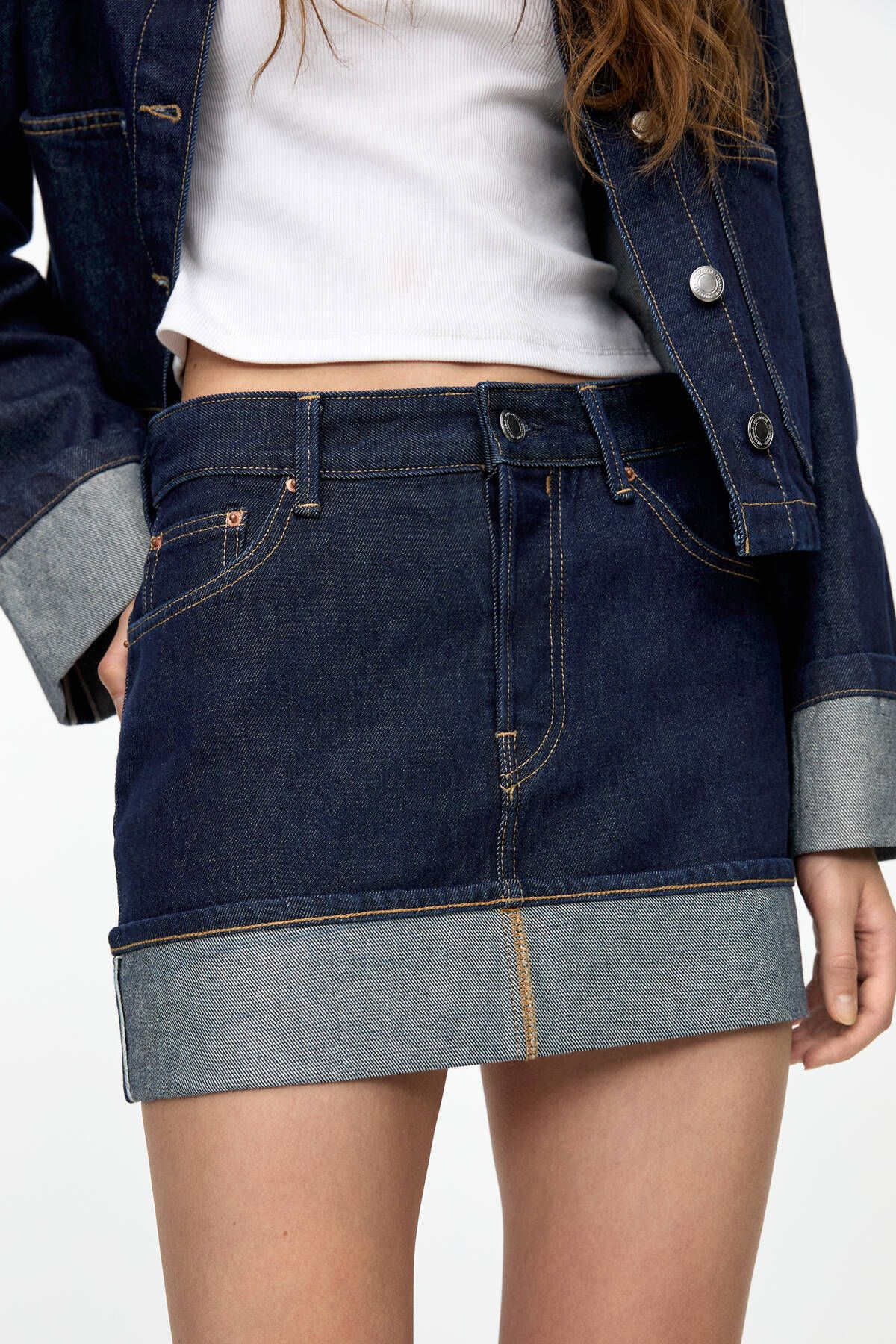 Selvedge denim mini etek Selvedge denim mini etek