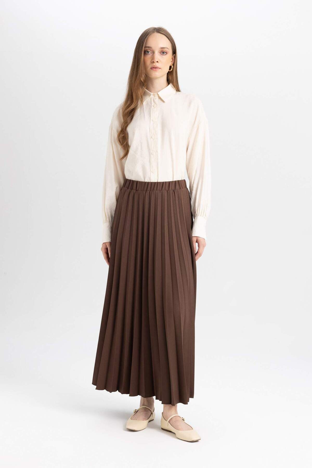 Pilise Esnek Belli Basic Düz Maxi Basic Etek 3173381 Pilise Esnek Belli Basic Düz Maxi Basic Etek 3173381