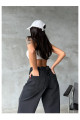 Siyah Baggy Kadın Kot Palazzo Wide Leg Straight Pantolon Jean Yüksek Bel Rahat Pantolon Trenç Siyah Baggy Kadın Kot Palazzo Wide Leg Straight Pantolon Jean Yüksek Bel Rahat Pantolon Trenç