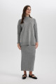 Regular Fit Yarım Balıkçı Yaka Basic Düz Triko Kazak Tunik B5609ax23wn Regular Fit Yarım Balıkçı Yaka Basic Düz Triko Kazak Tunik B5609ax23wn