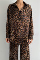 Leopar Desen Oversize Saten (VİSKON) Kahverengi Gömlek Leopar Desen Oversize Saten (VİSKON) Kahverengi Gömlek