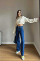 Ngbutika&Geenzmanifacture Likralı Yüksek Bel Wide Leg Salaş Geniş Paça Kot Pantolon Ngbutika&Geenzmanifacture Likralı Yüksek Bel Wide Leg Salaş Geniş Paça Kot Pantolon