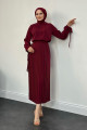 Lindon Plise Etek Takım Bordo Lindon Plise Etek Takım Bordo
