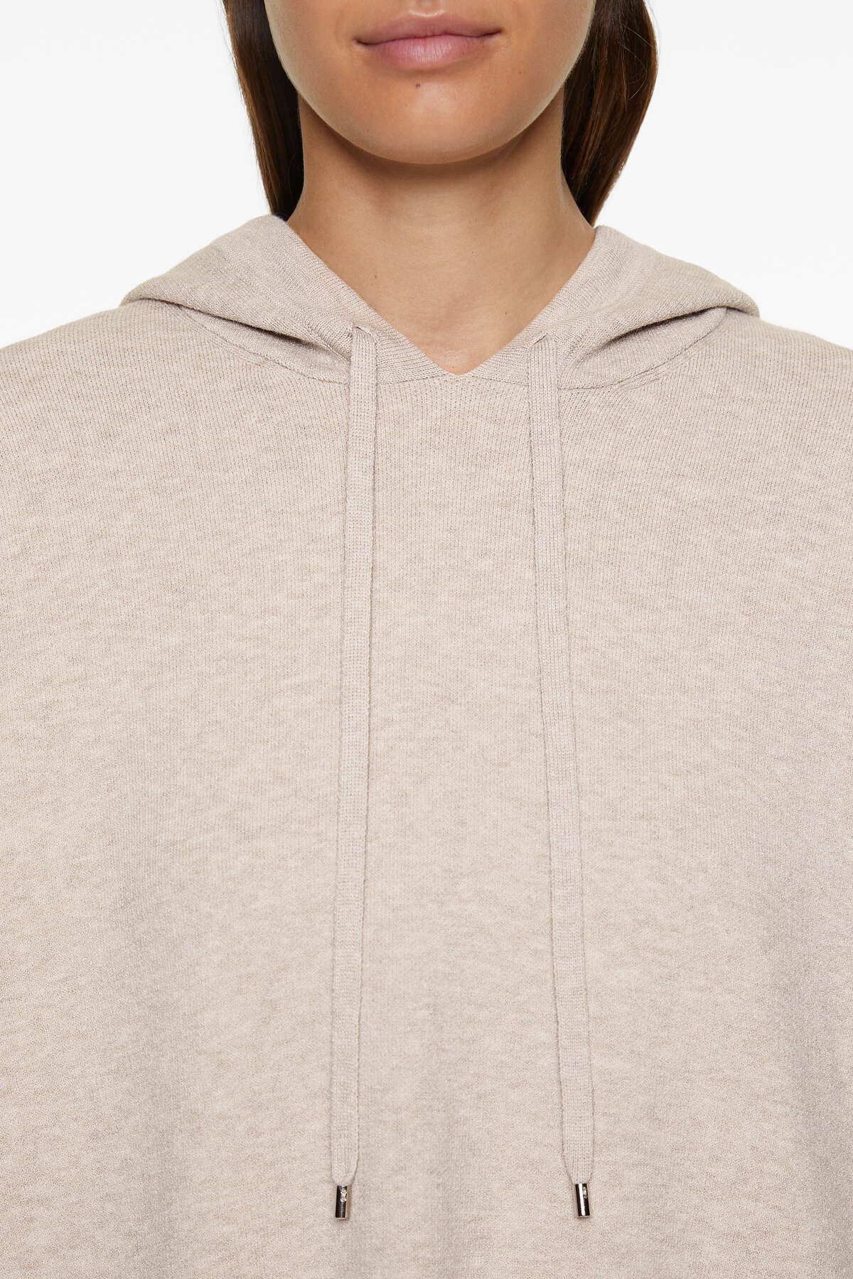 Kapüşonlu triko sweatshirt Kapüşonlu triko sweatshirt