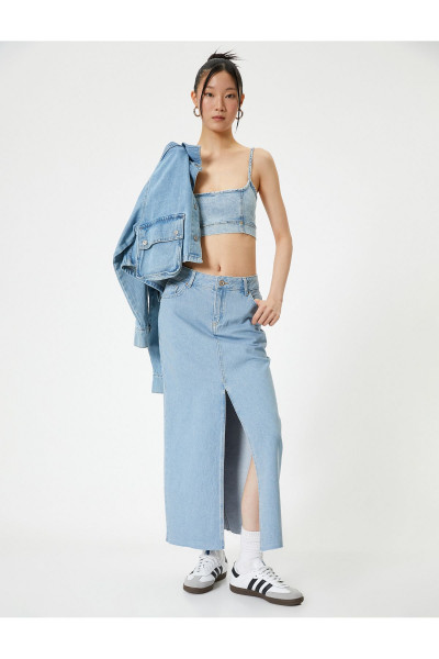 Midi Jean Skirt Midi Jean Skirt