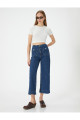 Kısa Geniş Paça Kot Pantolon Yüksek Bel Rahat Kalıp Önden Cep Detaylı - Sandra Culotte Jeans Kısa Geniş Paça Kot Pantolon Yüksek Bel Rahat Kalıp Önden Cep Detaylı - Sandra Culotte Jeans