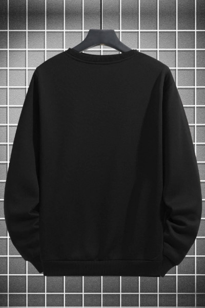 Unisex Kadın Erkek Harry Potter Baskılı Sıfır Yaka Siyah Polar Sweatshirt Unisex Kadın Erkek Harry Potter Baskılı Sıfır Yaka Siyah Polar Sweatshirt