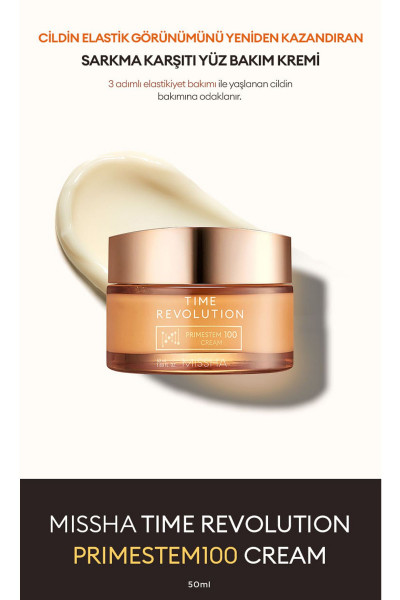 Cilde Sıkı Görünüm Ve Elastikiyet Kazandıran Bakım Kremi Time Revolution Primestem100 Cream Cilde Sıkı Görünüm Ve Elastikiyet Kazandıran Bakım Kremi Time Revolution Primestem100 Cream