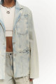 Mai Collection Charleston Kirli Mavi Blazer Jean Ceket Mai Collection Charleston Kirli Mavi Blazer Jean Ceket