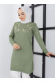 PAPATYA NAKIŞLI İNCİLİ TRİKO TUNİK - Mint Yeşili - SAHRA BUTİK PAPATYA NAKIŞLI İNCİLİ TRİKO TUNİK - Mint Yeşili - SAHRA BUTİK