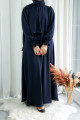 Model Meryem Medine İpeği Çiçek Kol Detaylı Tesettür Elbise (Şal Dahil) - Lacivert - Meryem01020Ş Model Meryem Medine İpeği Çiçek Kol Detaylı Tesettür Elbise (Şal Dahil) - Lacivert - Meryem01020Ş