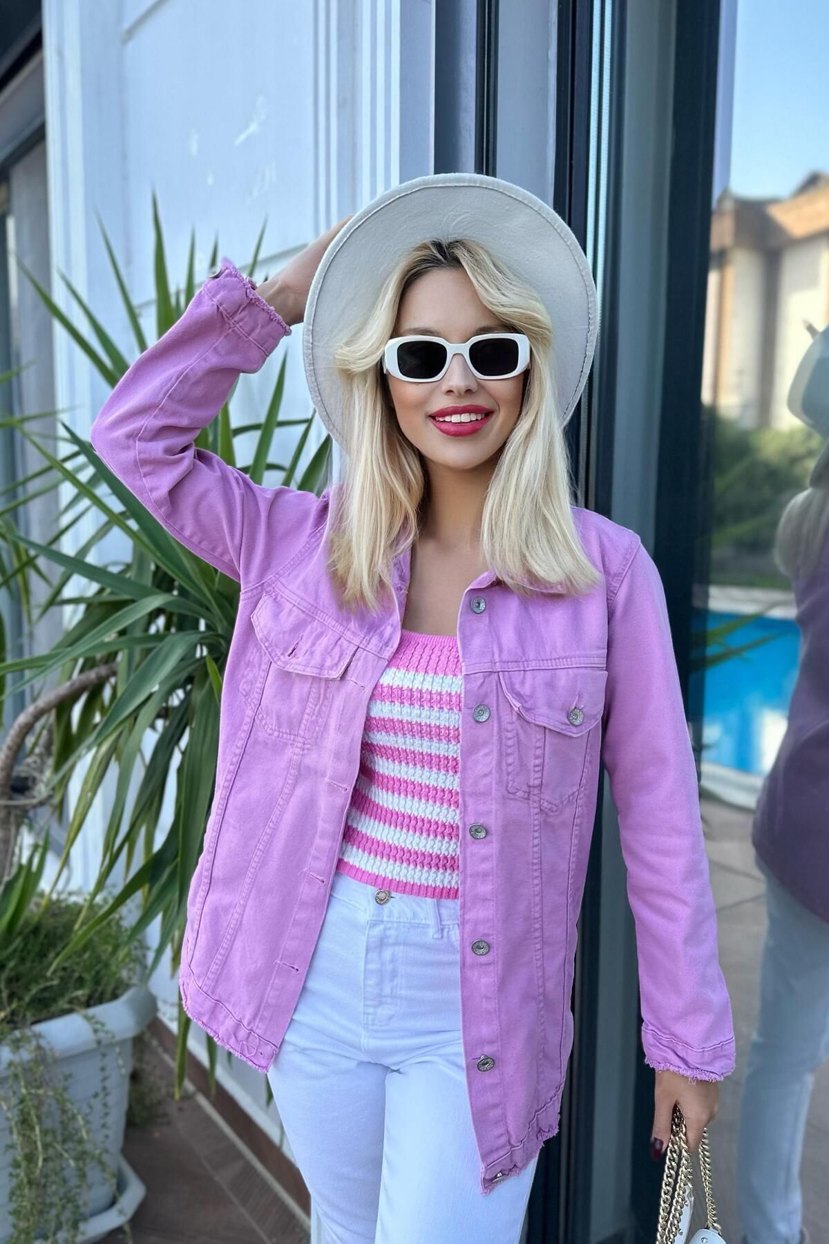 Pembe Boyfriend Kot Ceket D105407736 Pembe Boyfriend Kot Ceket D105407736
