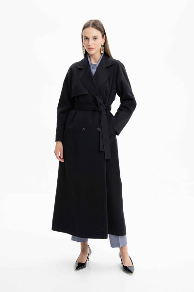 Kruvaze Kapama Uzun Trençkot Kruvaze Kapama Uzun Trençkot