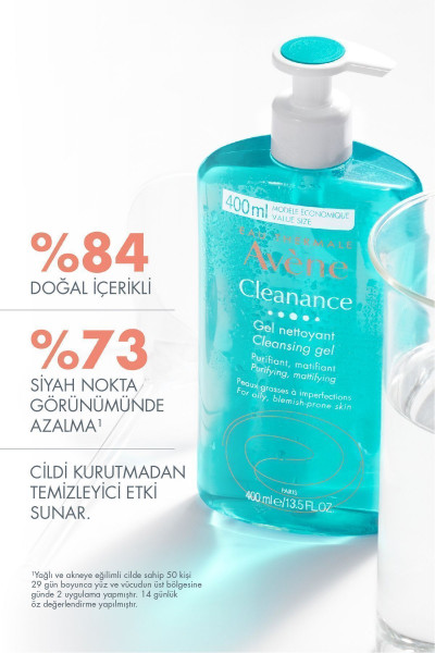 Cleanance Cleansing Gel Yağlı ve Akneye Eğilimli Ciltler İçin Matlaştırıcı Temizleme Jeli 400 ml X 2 Cleanance Cleansing Gel Yağlı ve Akneye Eğilimli Ciltler İçin Matlaştırıcı Temizleme Jeli 400 ml X 2