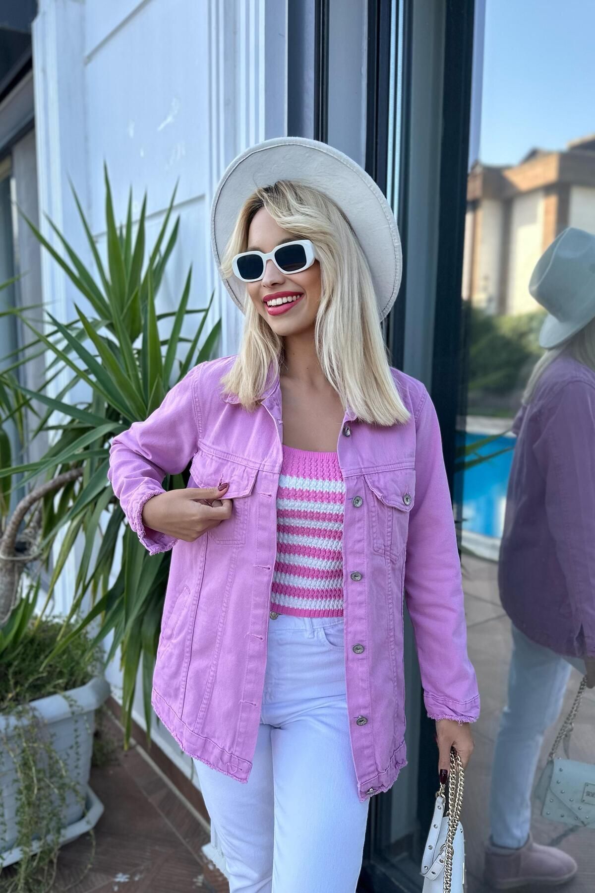 Pembe Boyfriend Kot Ceket D105407736 Pembe Boyfriend Kot Ceket D105407736