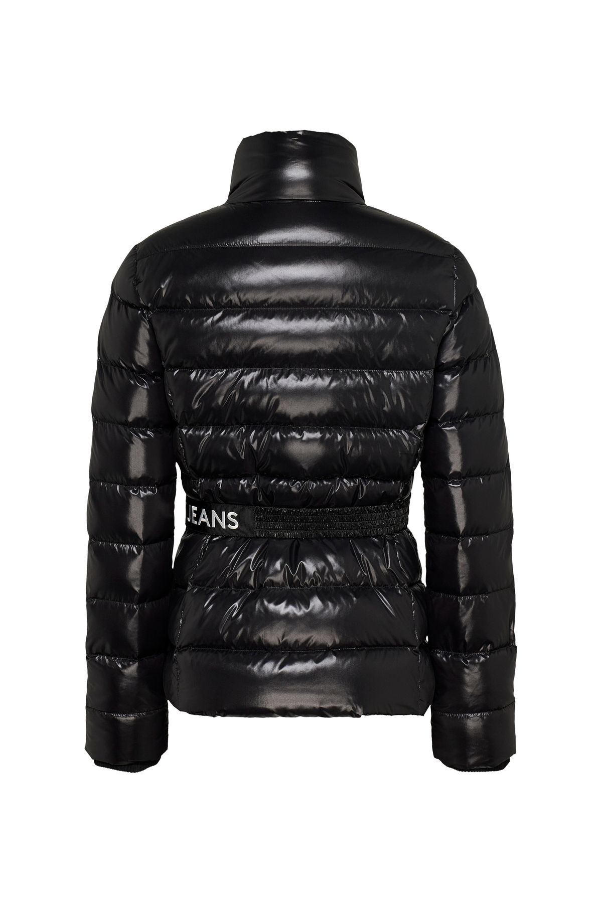 Siyah Kadın Şişme Mont TJW BRANDED BELT DOWN JACKET