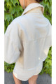 TAŞLI EKRU CROP GABARDİN CEKET TAŞLI EKRU CROP GABARDİN CEKET
