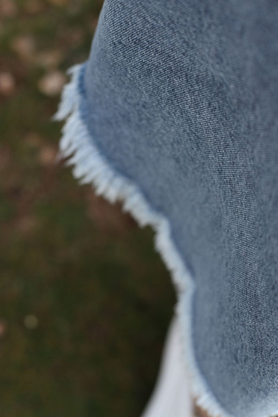 Uzun Kemerli Cepli Jean Elbise Uzun Kemerli Cepli Jean Elbise